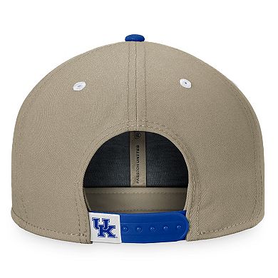 Men's Top of the World Khaki/Royal Kentucky Wildcats Land Snapback Hat