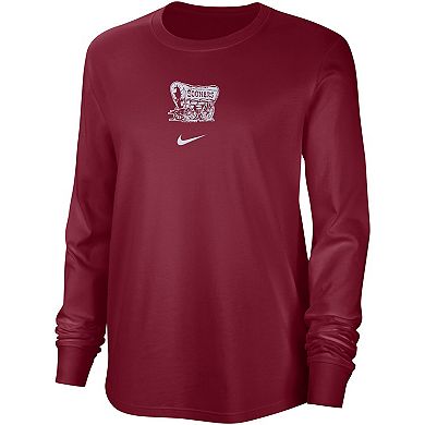 Women's Nike Crimson Oklahoma Sooners Vintage Long Sleeve T-Shirt