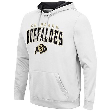 Men's Colosseum White Colorado Buffaloes Resistance Pullover Hoodie