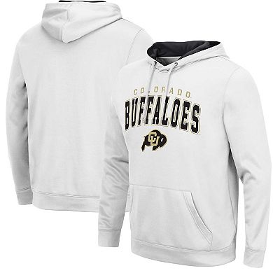 Men's Colosseum White Colorado Buffaloes Resistance Pullover Hoodie