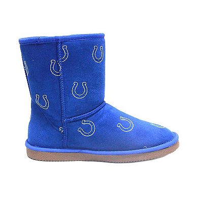 Women's Cuce Royal Indianapolis Colts Allover Logo Boots