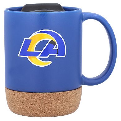 The Memory Company Los Angeles Rams 14oz. Cork Bottom Mug with Lid