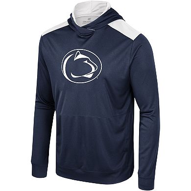 Men's Colosseum Navy Penn State Nittany Lions Warm Up Long Sleeve Hoodie T-Shirt