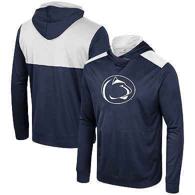 Men's Colosseum Navy Penn State Nittany Lions Warm Up Long Sleeve Hoodie T-Shirt