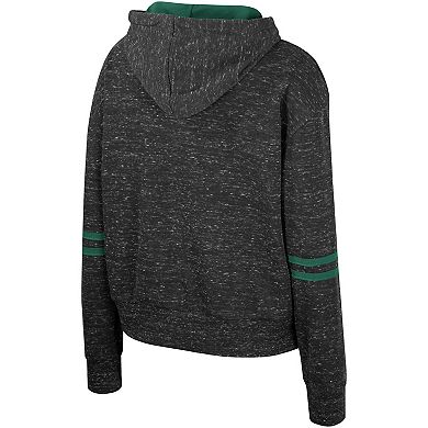 Women's Colosseum  Charcoal Michigan State Spartans Catherine Speckle Pullover Hoodie