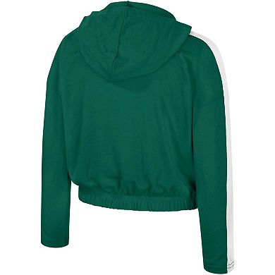 Girls Youth Colosseum Green Michigan State Spartans Illumination Long Sleeve Hoodie T-Shirt