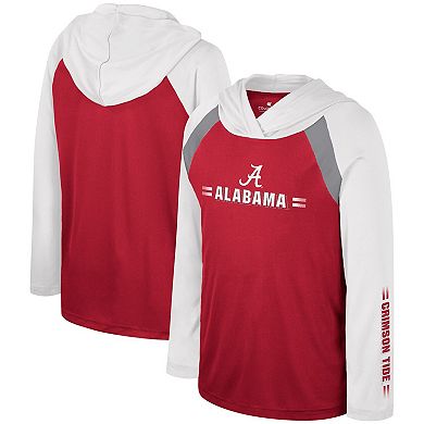 Youth Colosseum Crimson Alabama Crimson Tide Eddie Multi-Hit Raglan Long Sleeve Hoodie T-Shirt