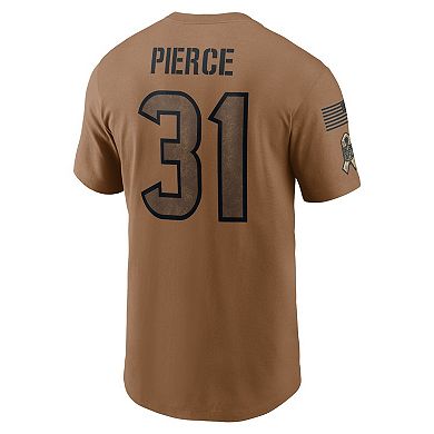 Men's Nike Dameon Pierce Brown Houston Texans 2023 Salute To Service Name & Number T-Shirt