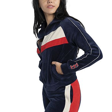 Women's Lusso Navy Boston Red Sox Nixie Raglan Full-Zip Jacket