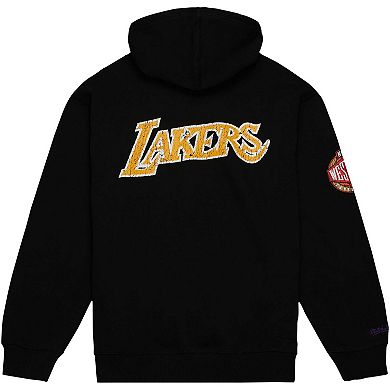 Men's Mitchell & Ness Black Los Angeles Lakers Hardwood Classics OG 2.0 Pullover Hoodie