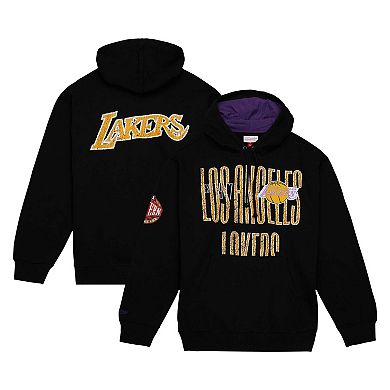 Men's Mitchell & Ness Black Los Angeles Lakers Hardwood Classics OG 2.0 Pullover Hoodie