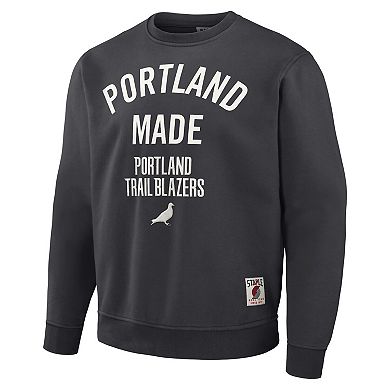 Men's NBA x Staple Anthracite Portland Trail Blazers Plush Pullover Sweatshirt