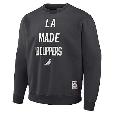 Men's NBA x Staple Anthracite LA Clippers Plush Pullover Sweatshirt