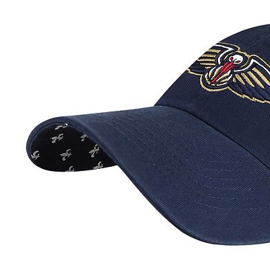 Women's '47 Navy New Orleans Pelicans Confetti Undervisor Clean Up Adjustable Hat