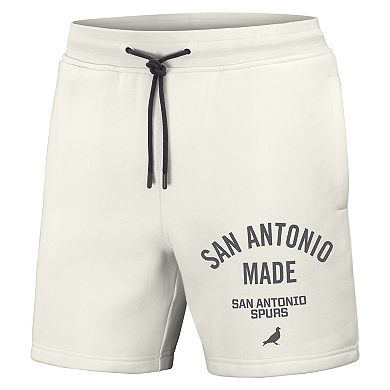 Men's NBA x Staple Cream San Antonio Spurs Heavyweight Fleece Shorts