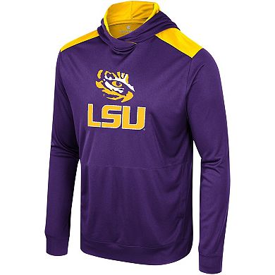 Men's Colosseum Purple LSU Tigers Warm Up Long Sleeve Hoodie T-Shirt