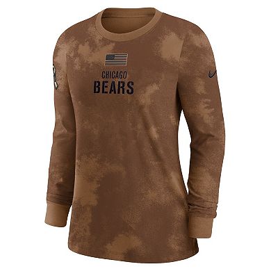 Women's Nike  Brown Chicago Bears 2023 Salute to Service Long Sleeve T-Shirt