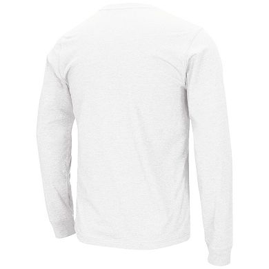 Men's Colosseum White Colorado Buffaloes Primary Logo Long Sleeve T-Shirt