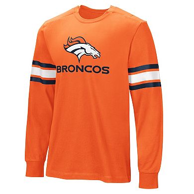 Men's  Orange Denver Broncos Hands Off Long Sleeve Adaptive T-Shirt