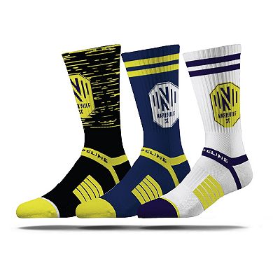 Men's Strideline Nashville SC Premium 3-Pack Knit Crew Socks Set