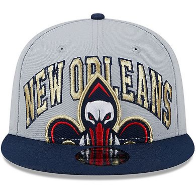 Men's New Era Gray/Navy New Orleans Pelicans Tip-Off Two-Tone 9FIFTY Snapback Hat