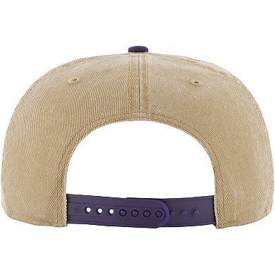 Men's '47 Khaki/Purple Los Angeles Lakers Chilmark Captain Snapback Hat