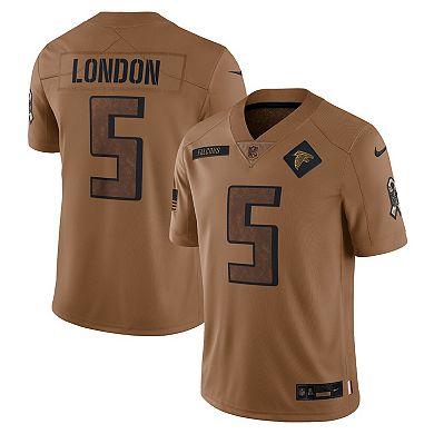 Men's Nike Drake London Brown Atlanta Falcons 2023 Salute To Service Limited Jersey