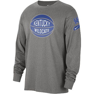 Men's Nike Heather Gray Kentucky Wildcats Fast Break Long Sleeve T-Shirt