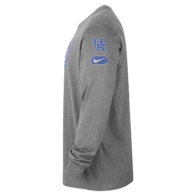 Men's Nike Heather Gray Kentucky Wildcats Fast Break Long Sleeve T-Shirt