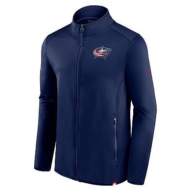 Men's Fanatics Branded  Navy Columbus Blue Jackets Authentic Pro Full-Zip Jacket