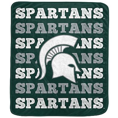 Pegasus Michigan State Spartans 60'' x 70'' Logo Wordmark Plush Blanket
