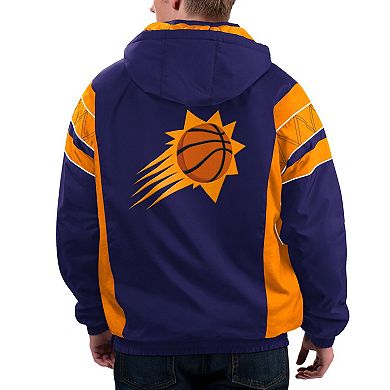 Men's Starter  Purple Phoenix Suns Home Team Hoodie Half-Zip Jacket