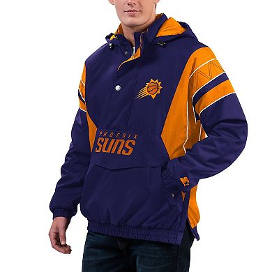 Men's Starter  Purple Phoenix Suns Home Team Hoodie Half-Zip Jacket