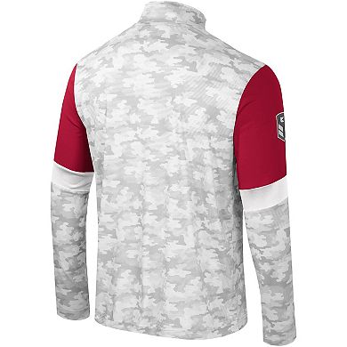 Men's Colosseum  Camo Arkansas Razorbacks OHT Military Appreciation Tomahawk Quarter-Zip Windshirt