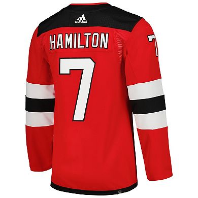 Men's adidas Dougie Hamilton Red New Jersey Devils Home Primegreen Authentic Player Jersey
