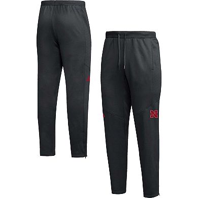 Men's adidas  Black Nebraska Huskers 2023 Travel AEROREADY Tapered Pants