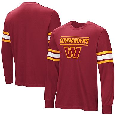 Men's  Burgundy Washington Commanders Hands Off Long Sleeve Adaptive T-Shirt