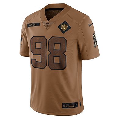 Men's Nike Maxx Crosby Brown Las Vegas Raiders 2023 Salute To Service Limited Jersey