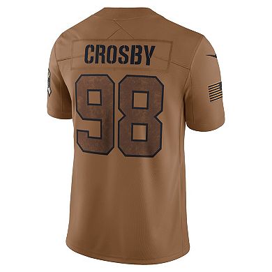 Men's Nike Maxx Crosby Brown Las Vegas Raiders 2023 Salute To Service Limited Jersey