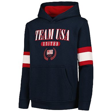 Youth Navy Team USA Pullover Hoodie