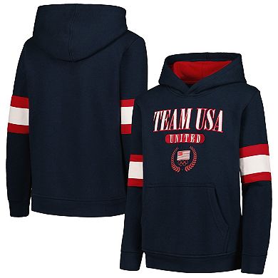 Youth Navy Team USA Pullover Hoodie