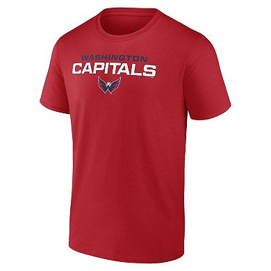 Men's Fanatics Branded Red Washington Capitals Barnburner T-Shirt