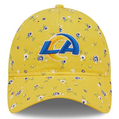 Women's New Era Gold Los Angeles Rams Floral 9TWENTY Adjustable Hat
