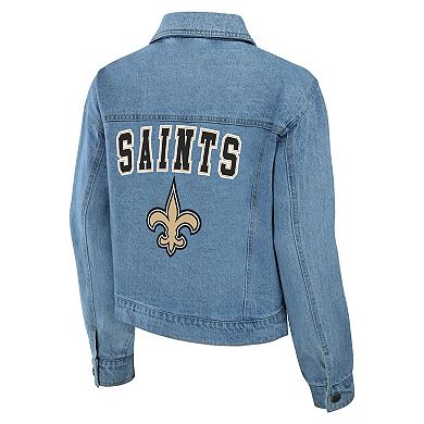 Women's WEAR by Erin Andrews New Orleans Saints Full-Snap Denim Jacket