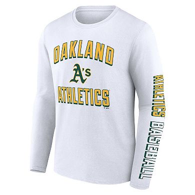 Men's Fanatics Branded Green/White Oakland Athletics Two-Pack Combo T-Shirt Set