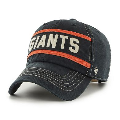 Men's '47 Black San Francisco Giants Hard Count Clean Up Adjustable Hat