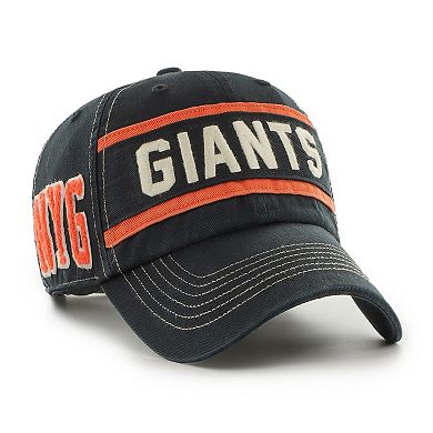 Men's '47 Black San Francisco Giants Hard Count Clean Up Adjustable Hat