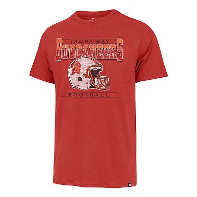 Men's '47 Red Tampa Bay Buccaneers Gridiron Classics Time Lock Franklin T-Shirt