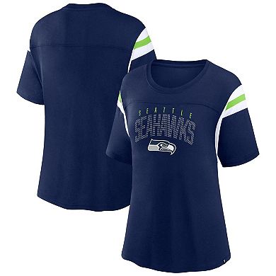 Women's Fanatics Branded College Navy Seattle Seahawks Classic Rhinestone T-Shirt