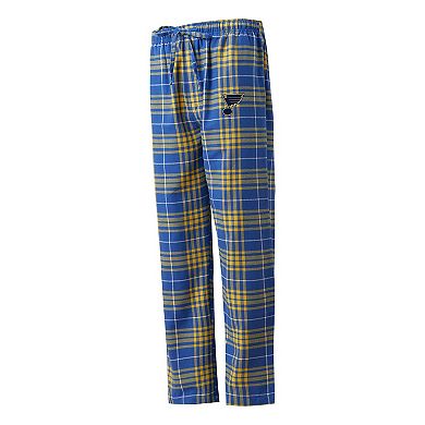 Men's Concepts Sport Blue/Gold St. Louis Blues Concord Flannel Sleep Pants